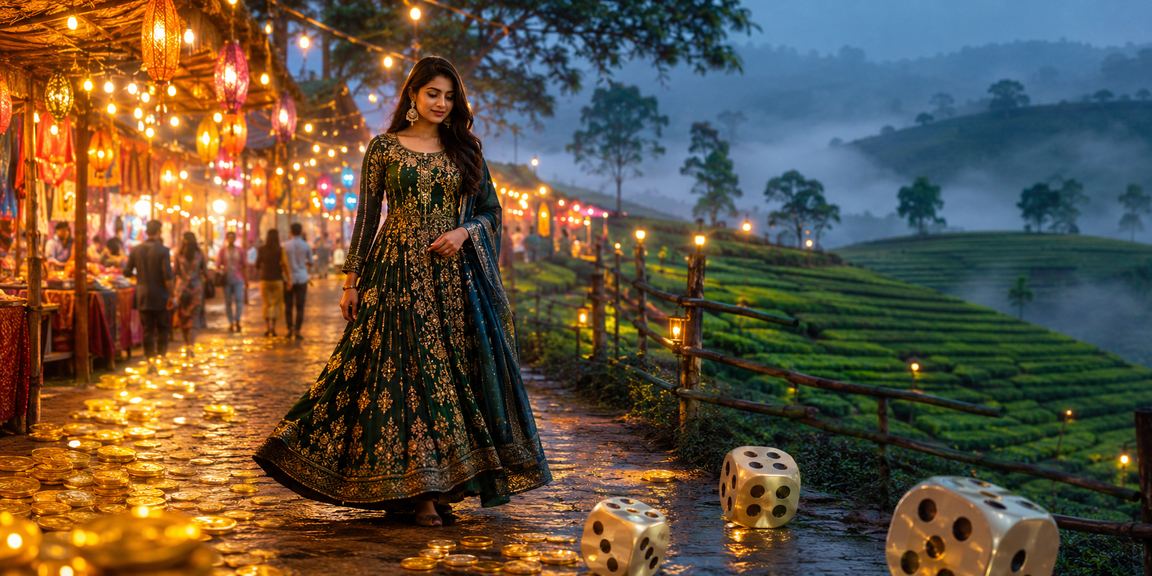রংপুরের চা বাগানে ডাইস গেম খেলছেন তরুণ
